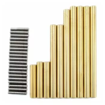 10 pcs. Crawler links made of brass incl. 20 pcs. VA stud screws